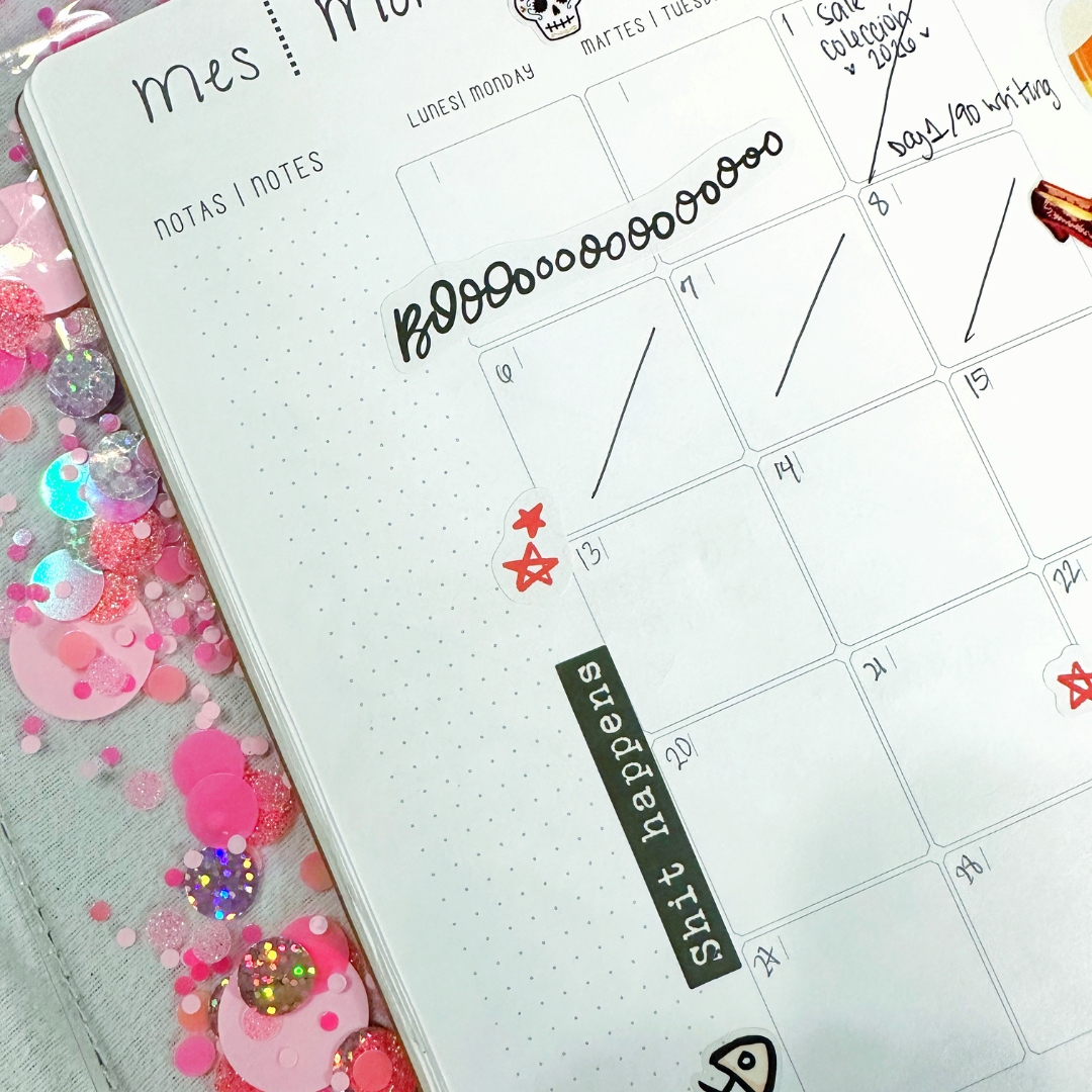 Planificador Mensual | Con Amor (Taquigrafía)