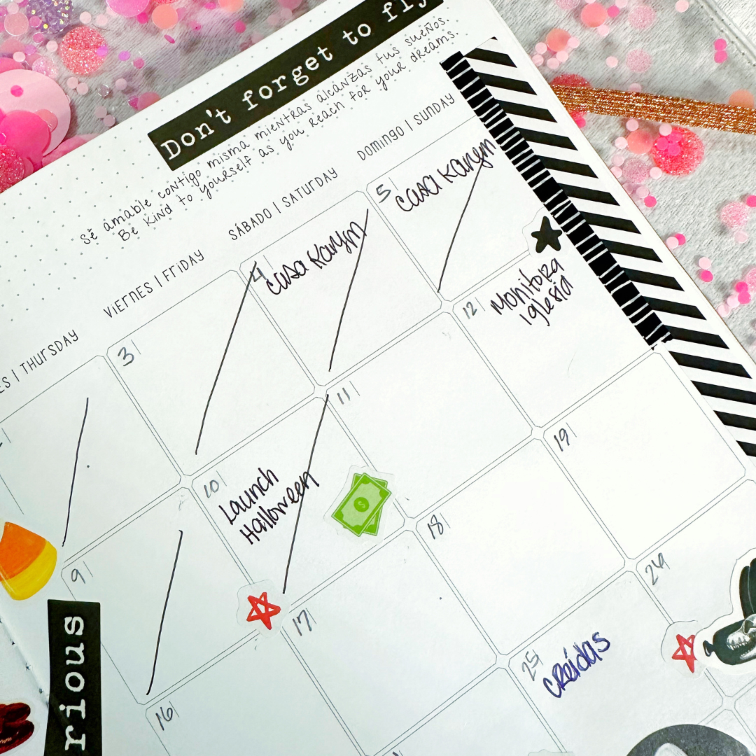 Planificador Mensual | Con Amor (Taquigrafía)