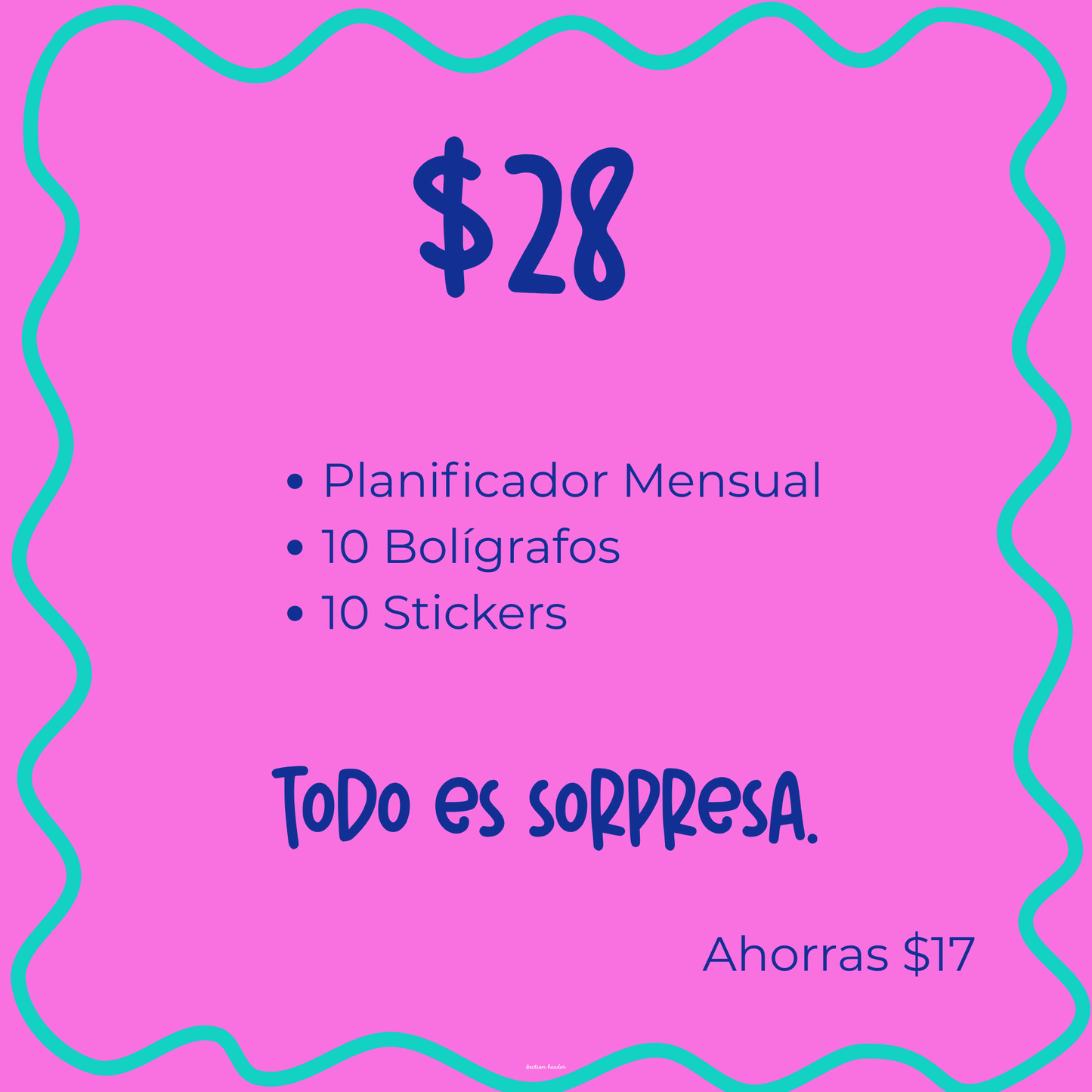 Paquete Sorpresa Planificador Mensual