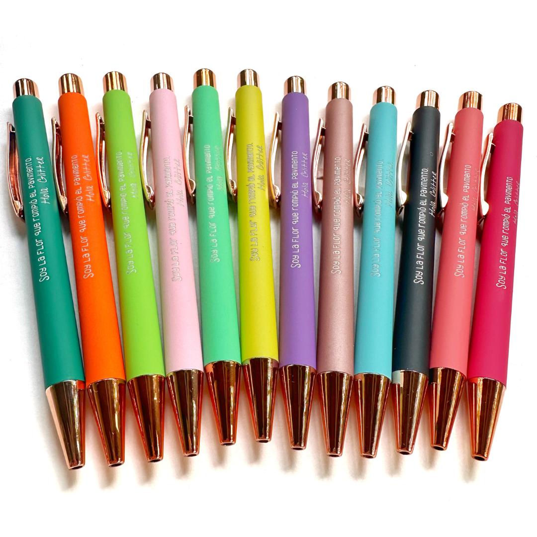 Bolígrafos| Soy la flor que rompió el pavimento.