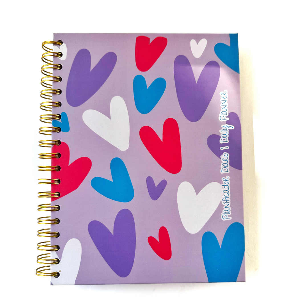 Agenda sin Fecha Purple Love | Planificador Diario