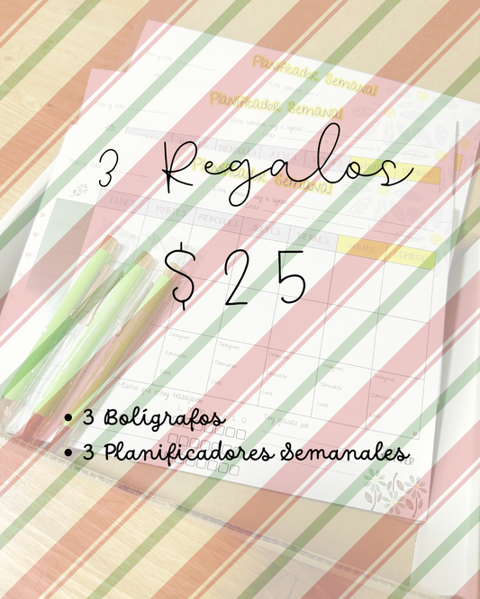 3 Regalos por $25