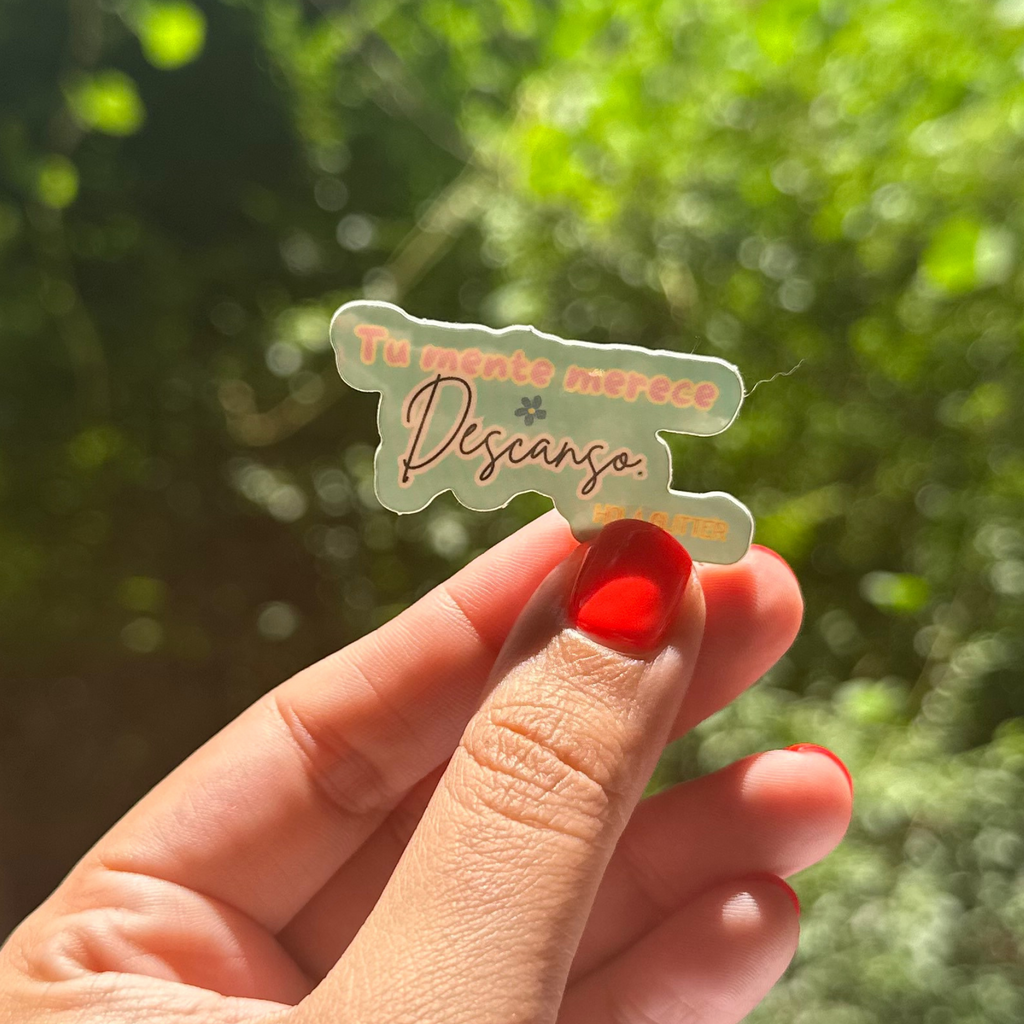 Sticker Descanso XS | Sticker | Tu Mente Merece Descanso – Hola Glitter