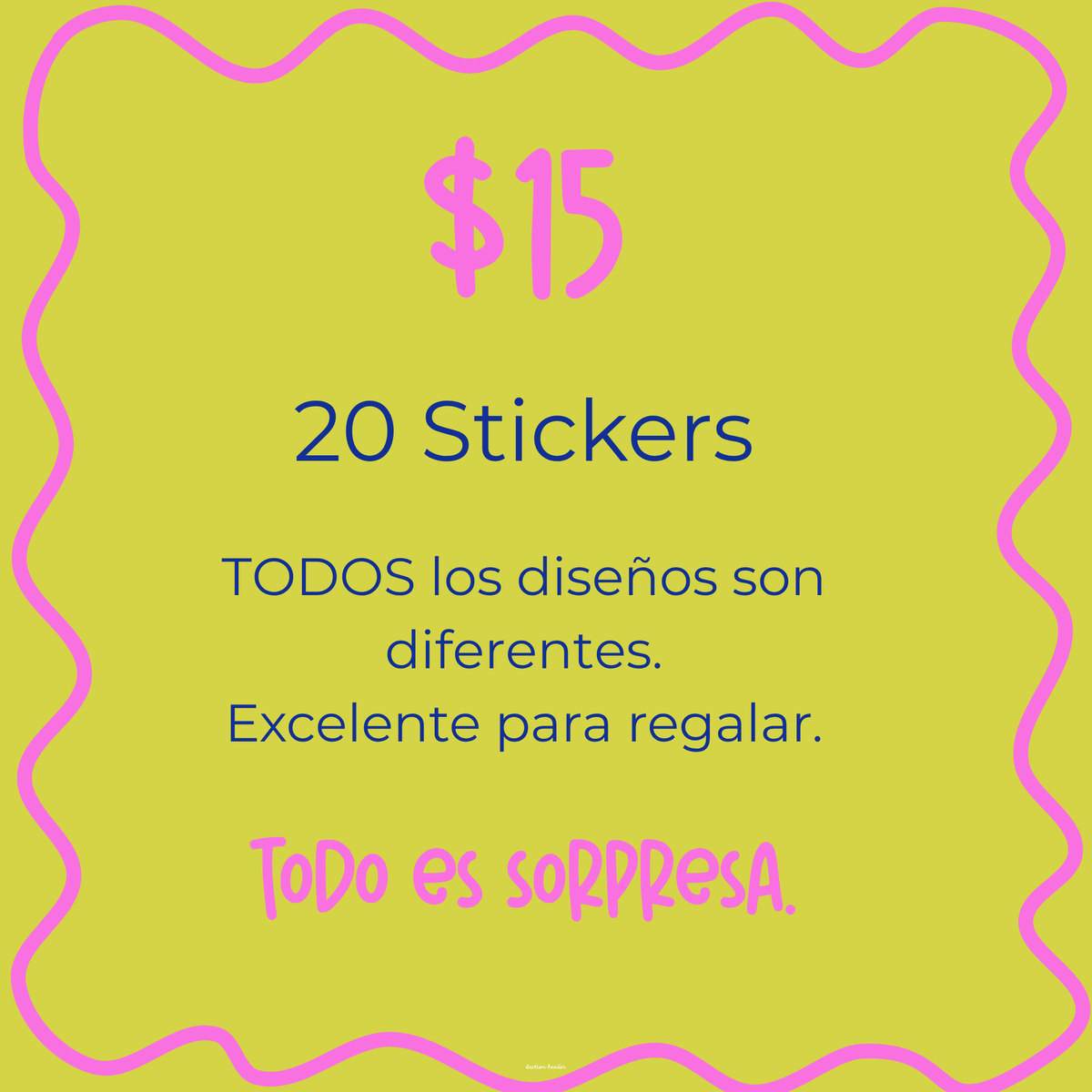 Paquete Sorpresa 20 Stickers