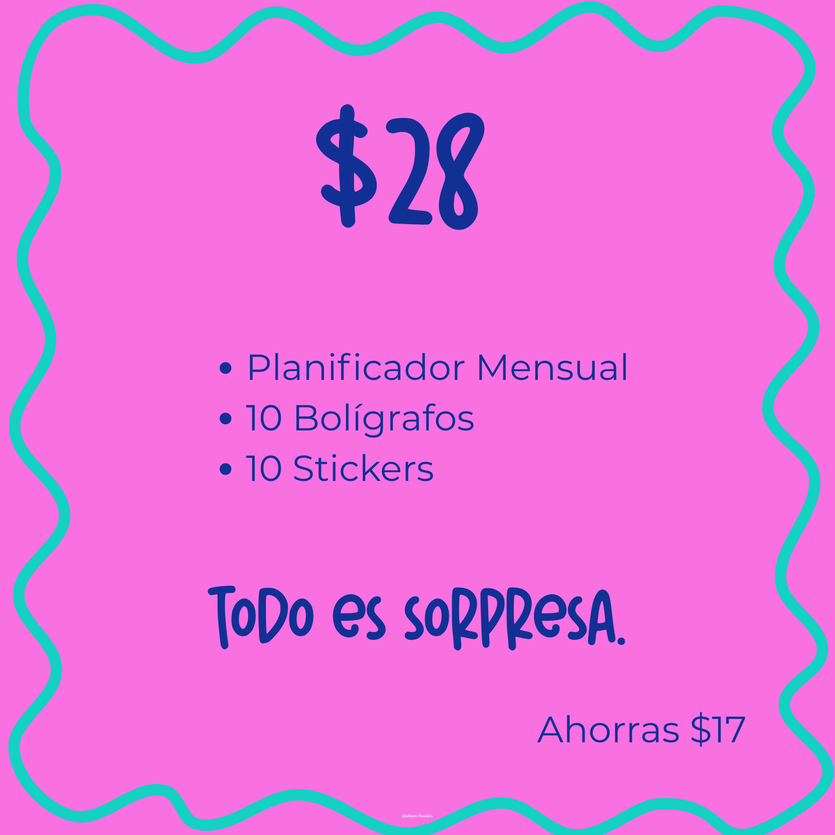 Paquete Sorpresa Planificador Mensual