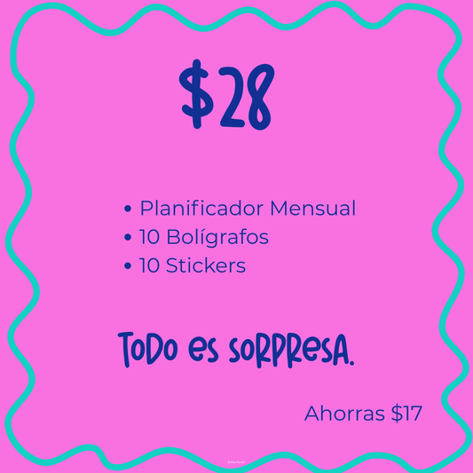 Paquete Sorpresa Planificador Mensual