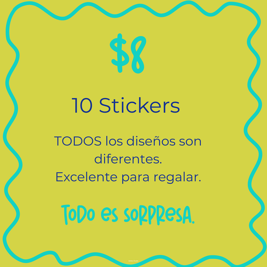Paquete Sorpresa 10 Stickers