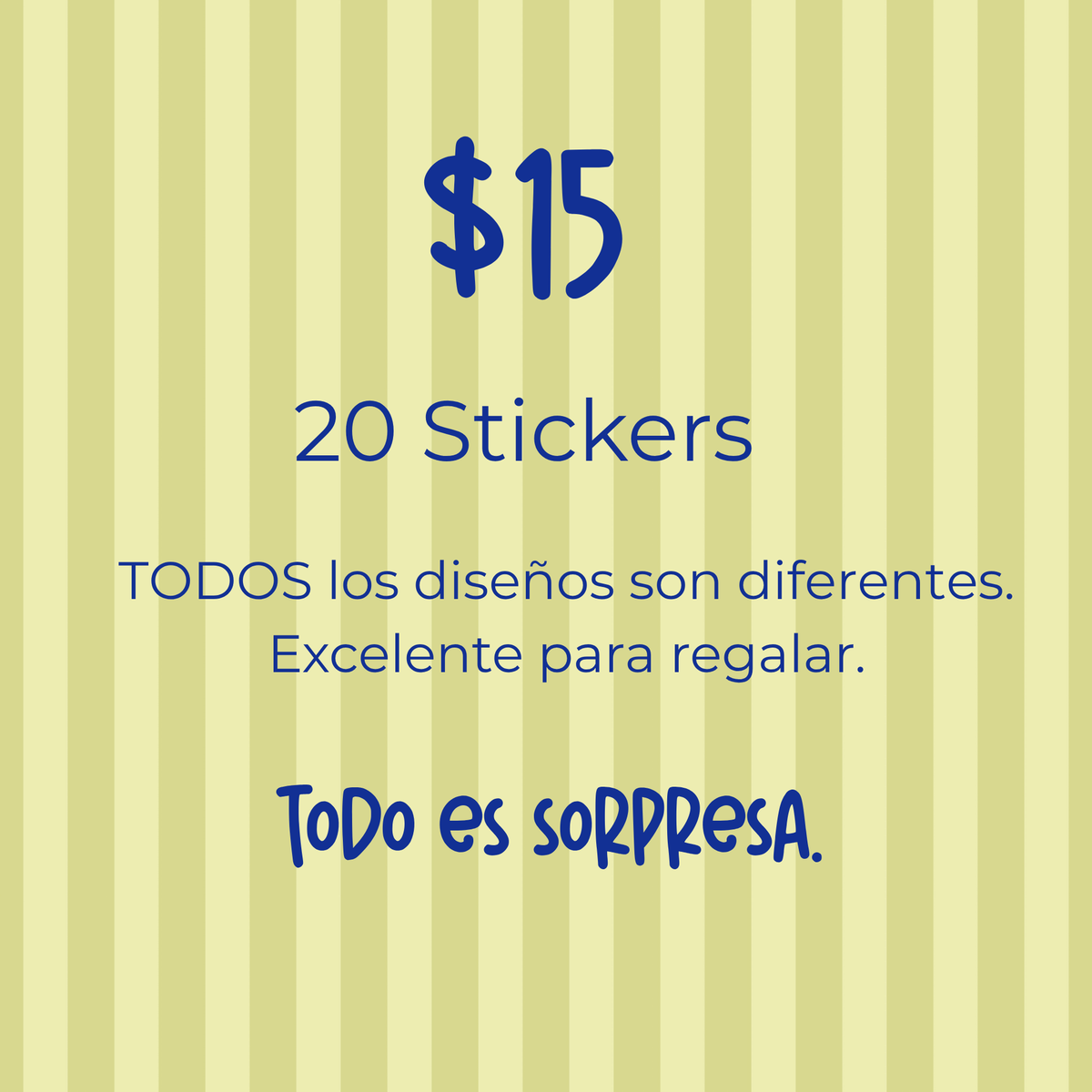Paquete Sorpresa 20 Stickers