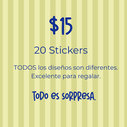 Paquete Sorpresa 20 Stickers