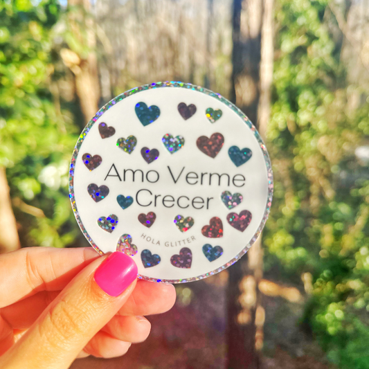 L | Sticker | Amo verme Crecer