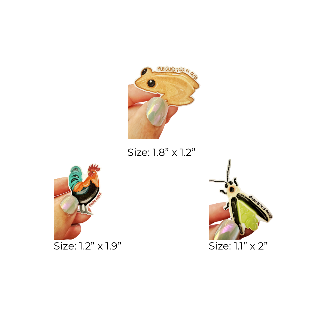 Set 3 x-small Stickers | Puertorriqueña